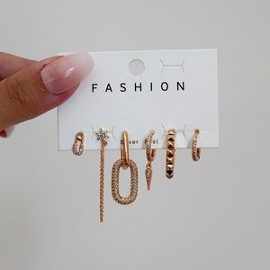 Glamour Dangle Earrings Set of 6